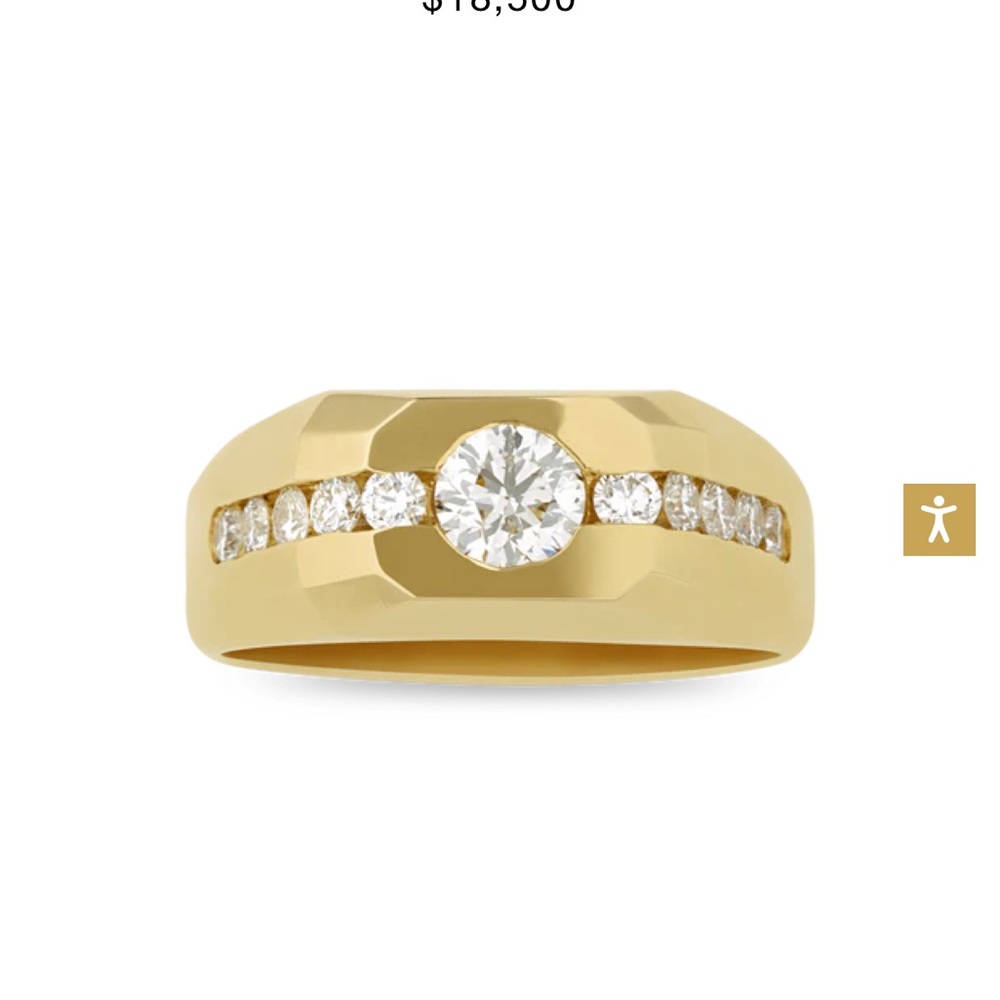 MEN'S DIAMOND RING, 1.35 CARATS